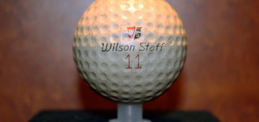 The 1.62-inch Ball Used by Arnold Palmer to Win the 1961 Open Championship, image: worldgolfhalloffame.org