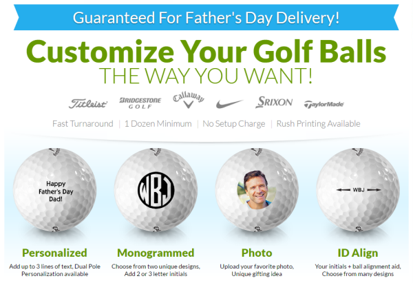 Customized Golf Balls for Father's Day