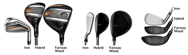 Side by Side Iron, Hybrid & Wood Comparison 
