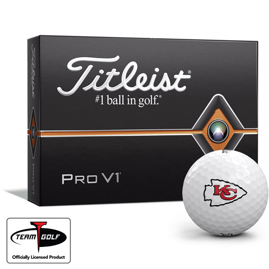 Kansas City Chiefs Titleist Golf Balls Available at Golfballs.com